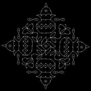 pongal kolam with dots pictures